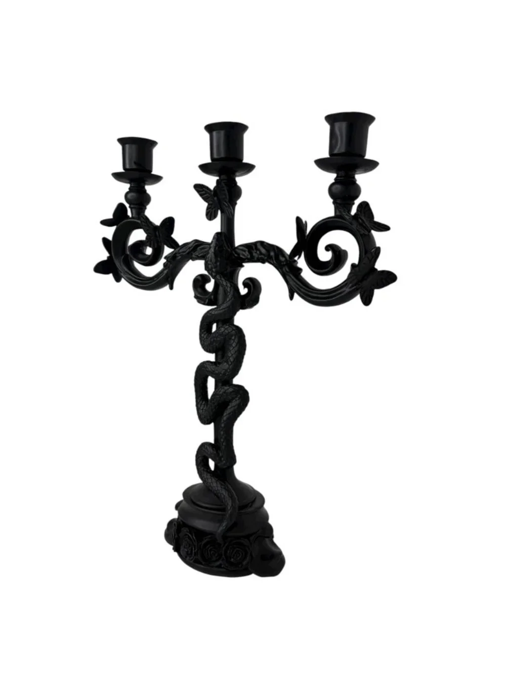 Viral TikTok Martha Stewart Black Snake/Butterfly Halloween Goth Candelabra NWT